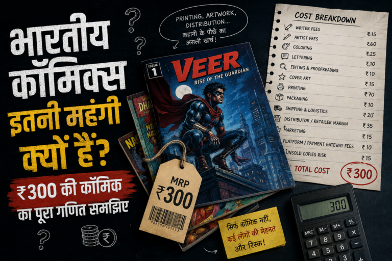भारतीय कॉमिक्स इतनी महंगी क्यों हैं? ₹300 की कॉमिक का पूरा गणित समझिए भारतीय कॉमिक्स इतनी महंगी क्यों हैं? ₹300 की कॉमिक का पूरा गणित समझिए